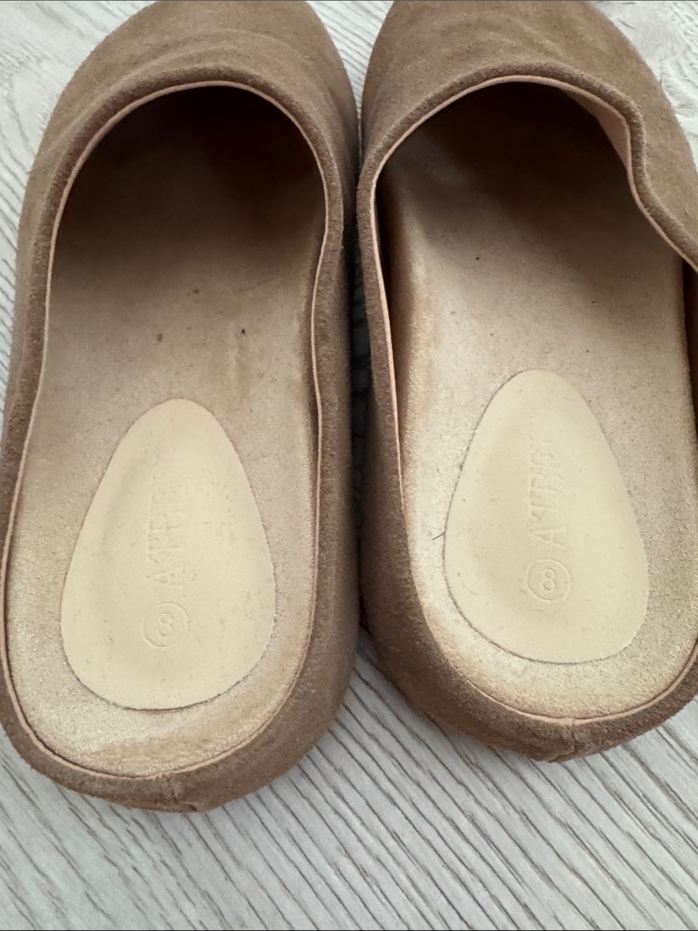 Women Suede Clogs Round Toe Leather Mules Cork Footbed Clog Taupe casual7/8/8.5 - Picture 8 of 10